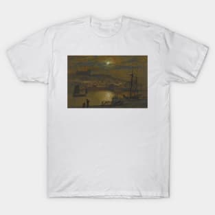 Whitby from Scotch Head, Moonlight on the Esk by John Atkinson Grimshaw T-Shirt